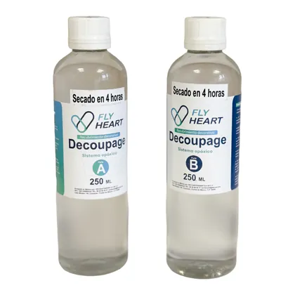 Decoupage secado 4 horas · 500 ML (250 ml A 250 ml B)